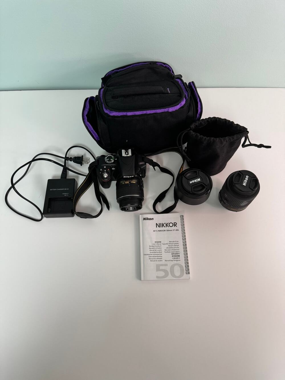 Nikon D3300 DSLR Camera 24.2 MP With 18-55mm lens, 55-200mm lens, AFS 50 mm lens